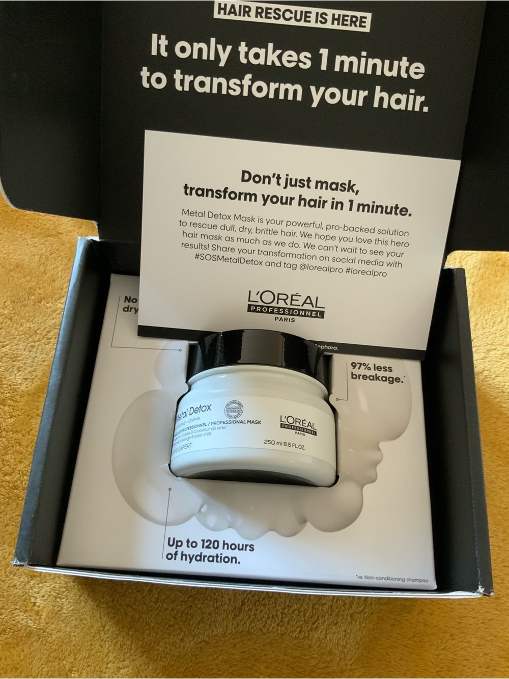 L'Oréal Professionnel 
Metal Detox Hair Mask For Hair Repair New with box - Picture 3 of 5
